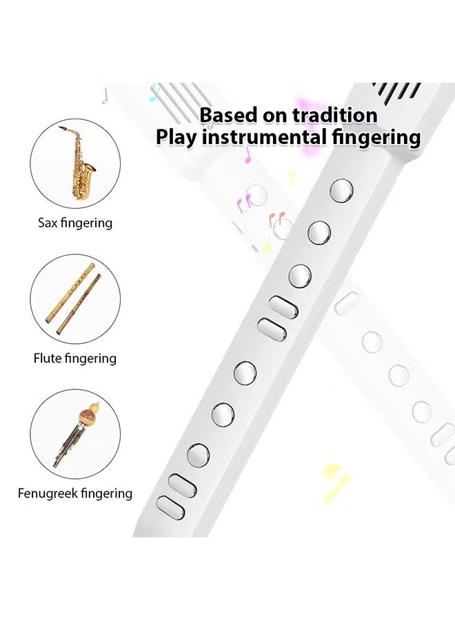 ENO Digital Wind Instrument Electric Flute Saxophone Portable Automatic Vibration Mini Electronic Wind Instrument Set white - Image 5